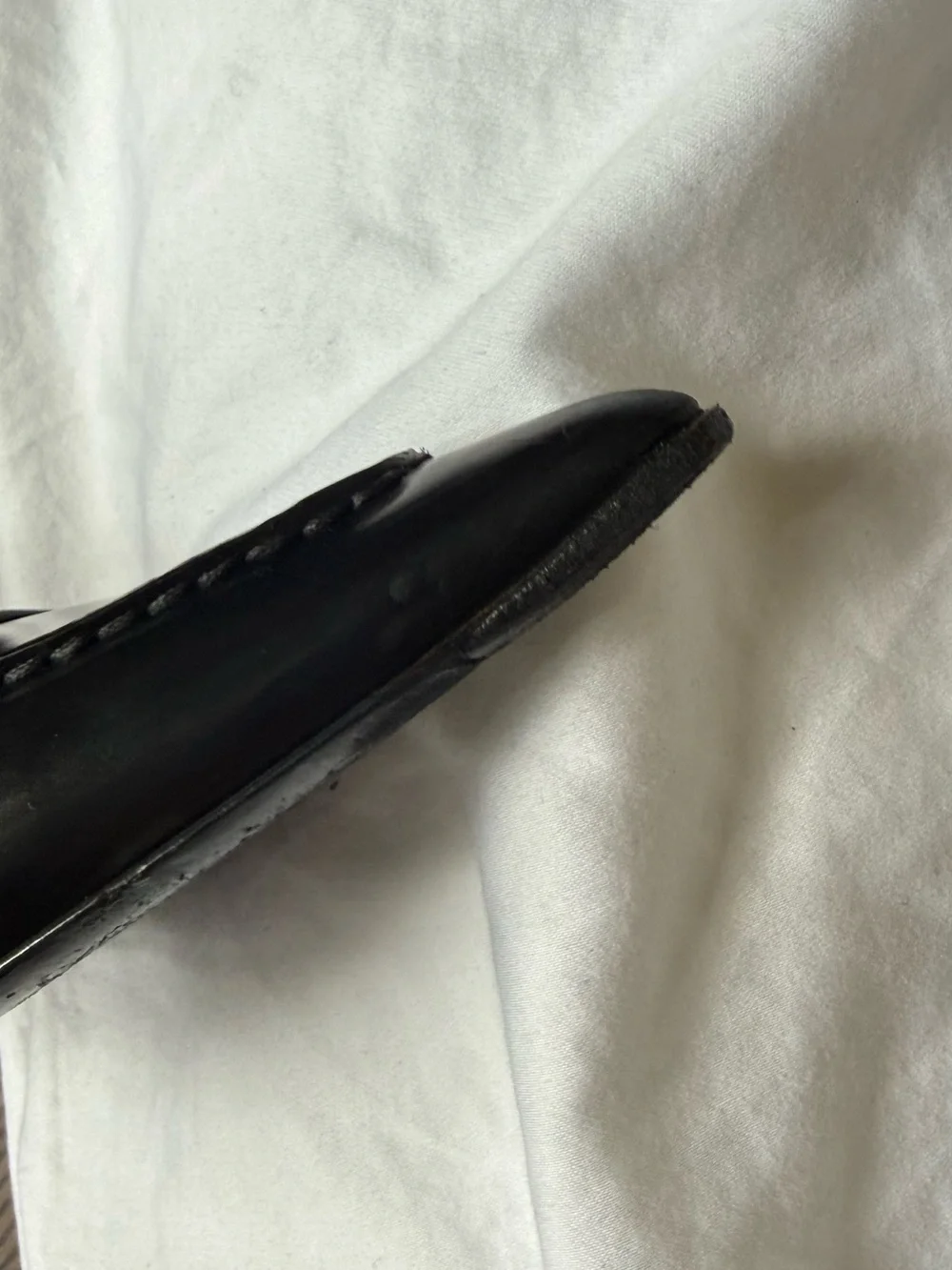Miu Miu Black Pointed Leather Slingback Penny Loafer Pumps with Gold Penny 40